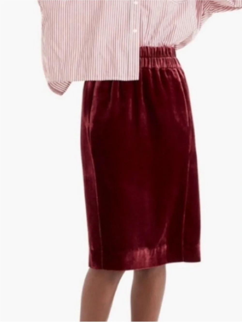 J. Crew Velvet A- Line Midi Skirt, Size M